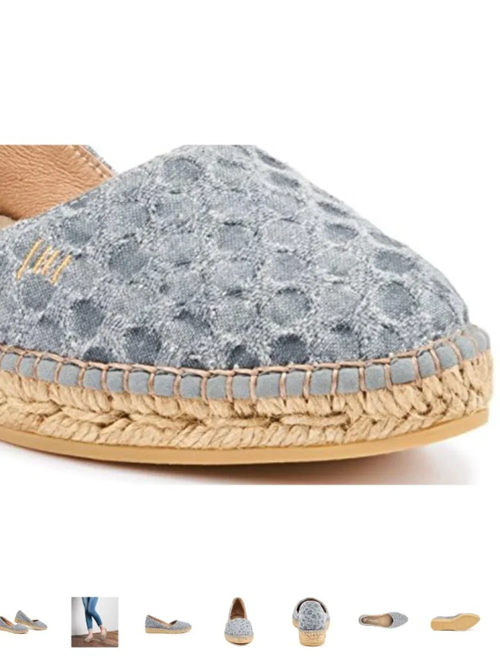 Viscata Barcelona Rascassa Flat Espadrilles in Bubble Blue